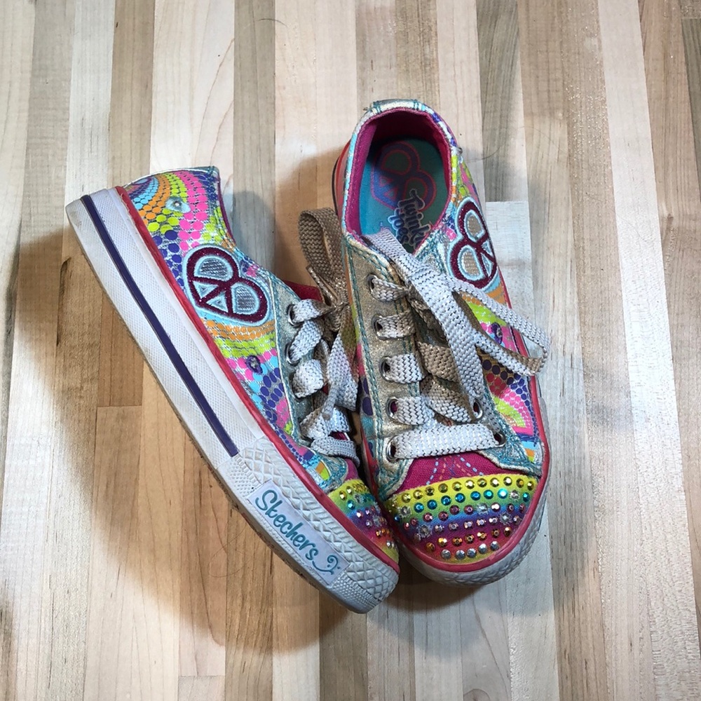 Girls Sketchers twinkle toes lightup sneakers 13.5